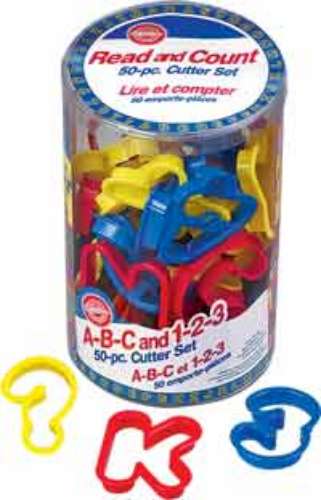 50 pc ABC and 123 Cookie Cutter Set - Click Image to Close